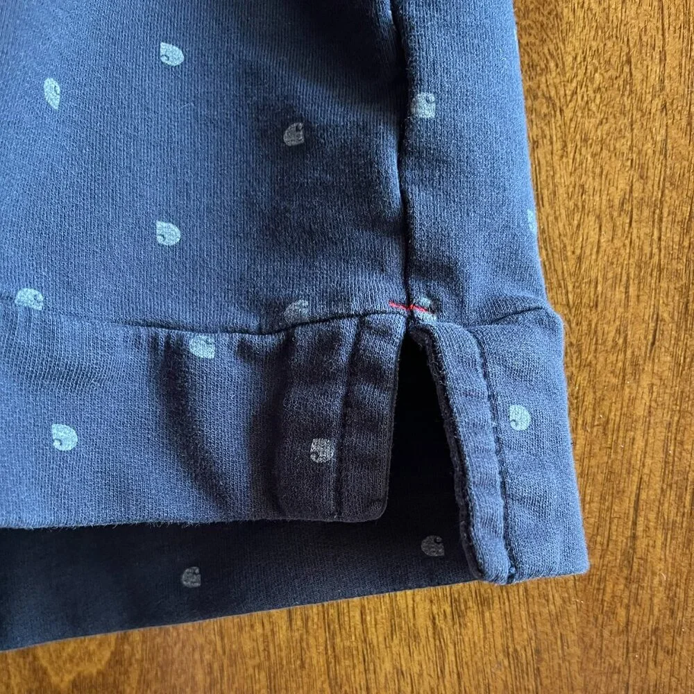 Carhartt navy roll-cuff logo dot shirt 5
